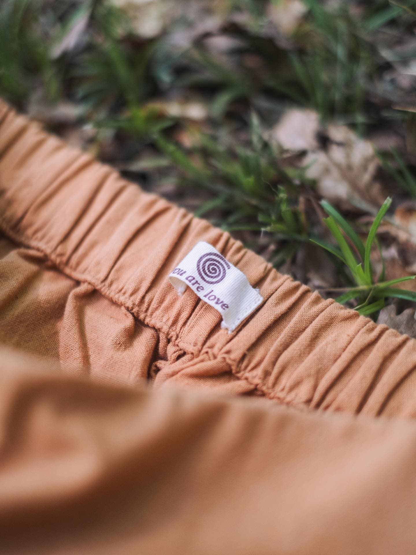 The label sewn into the waistband