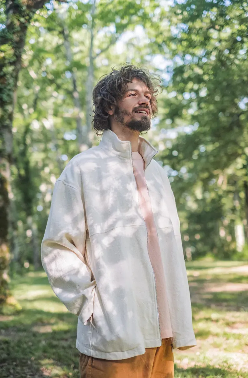 undyed cotton jacket