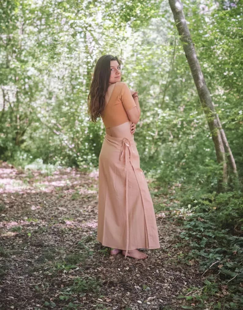 kala wrap skirt in rose