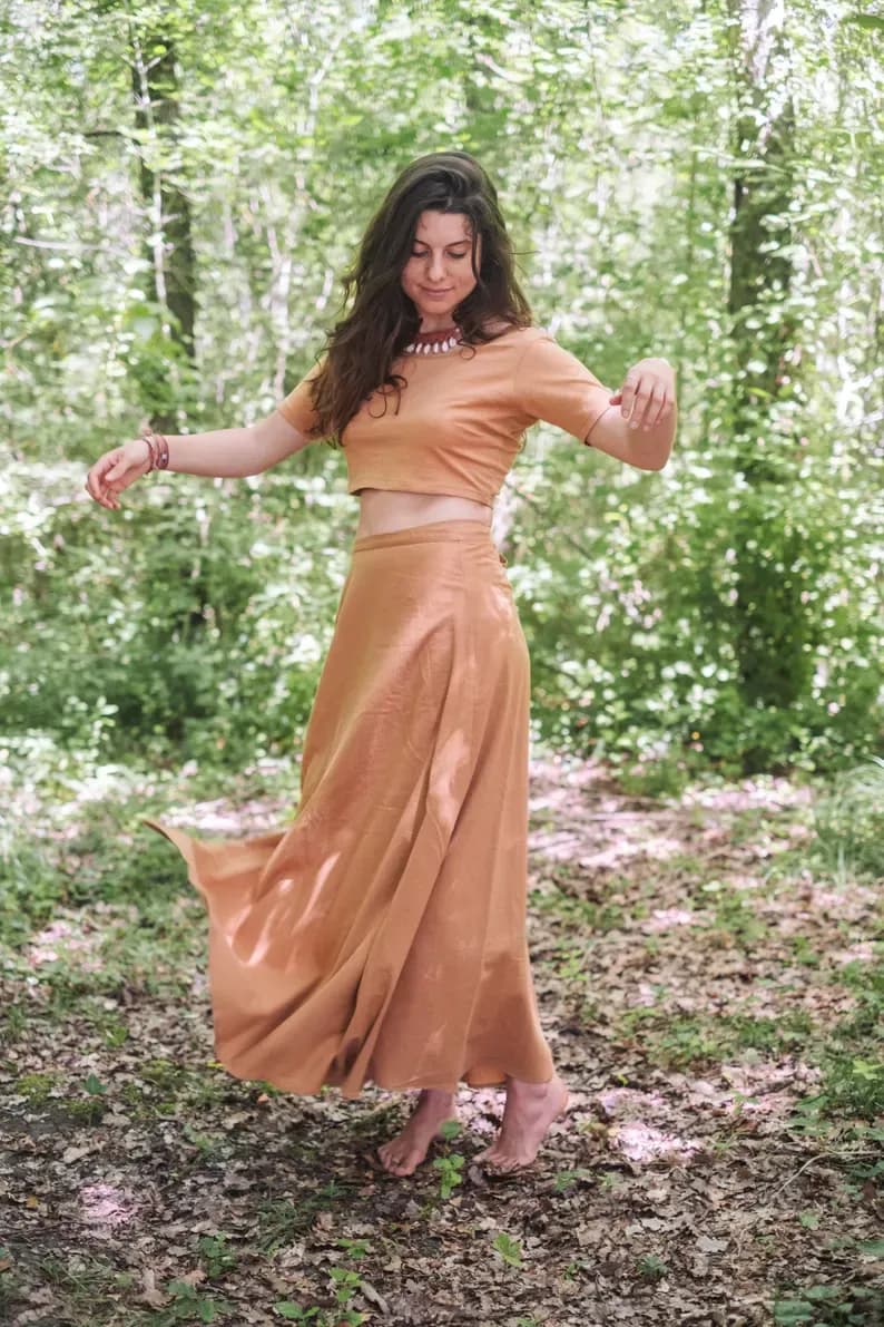 kala wrap skirt in sand